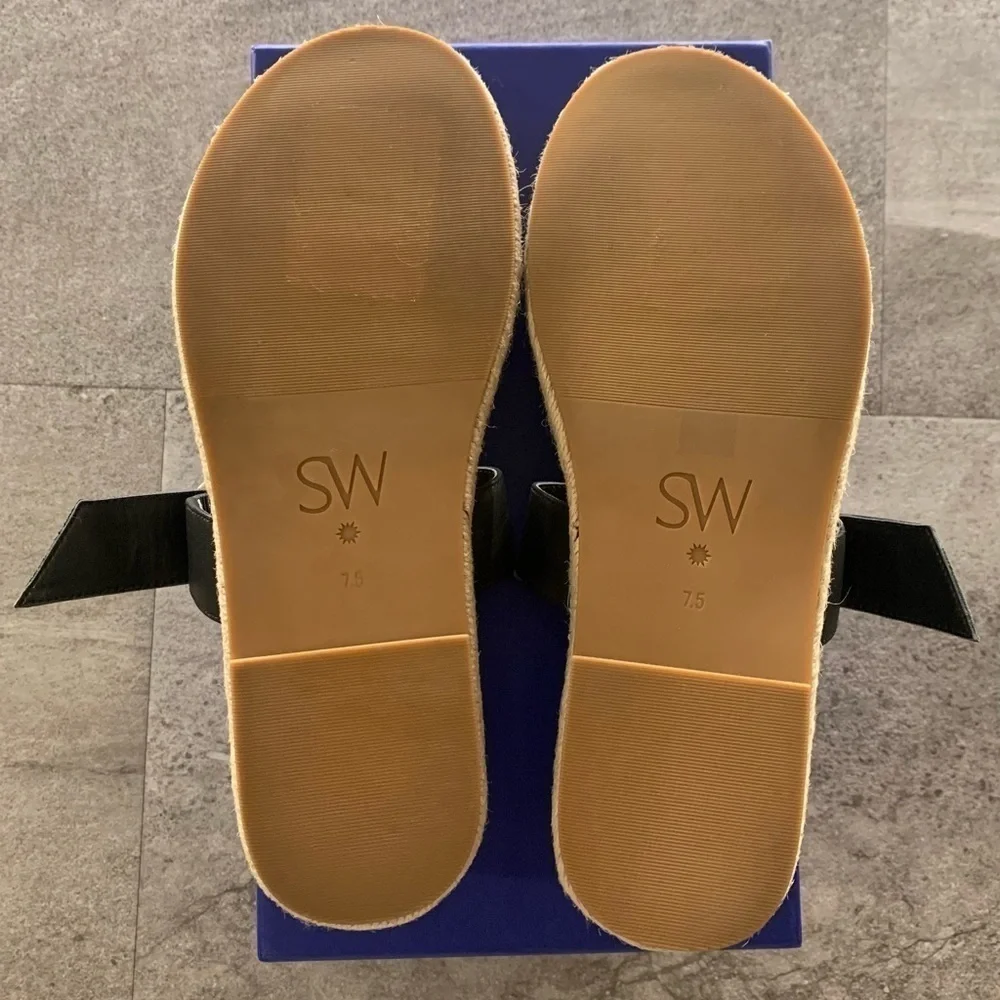 Stuart Weitzman Mykonos Two-Strap Espadrille Sandal